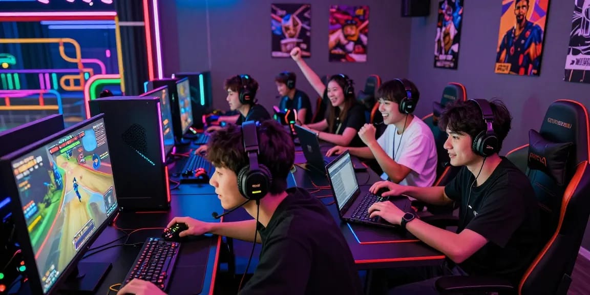 Join the excitement of ROKOK88 login, featuring gamers in an intense online obstacle course challenge.
