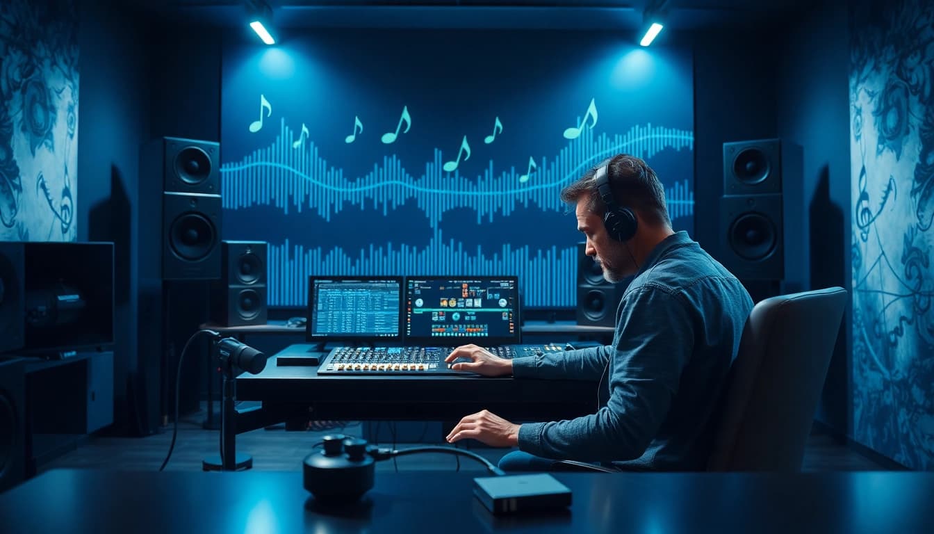 Enhance your music with online mastering services represented by a focused sound engineer.