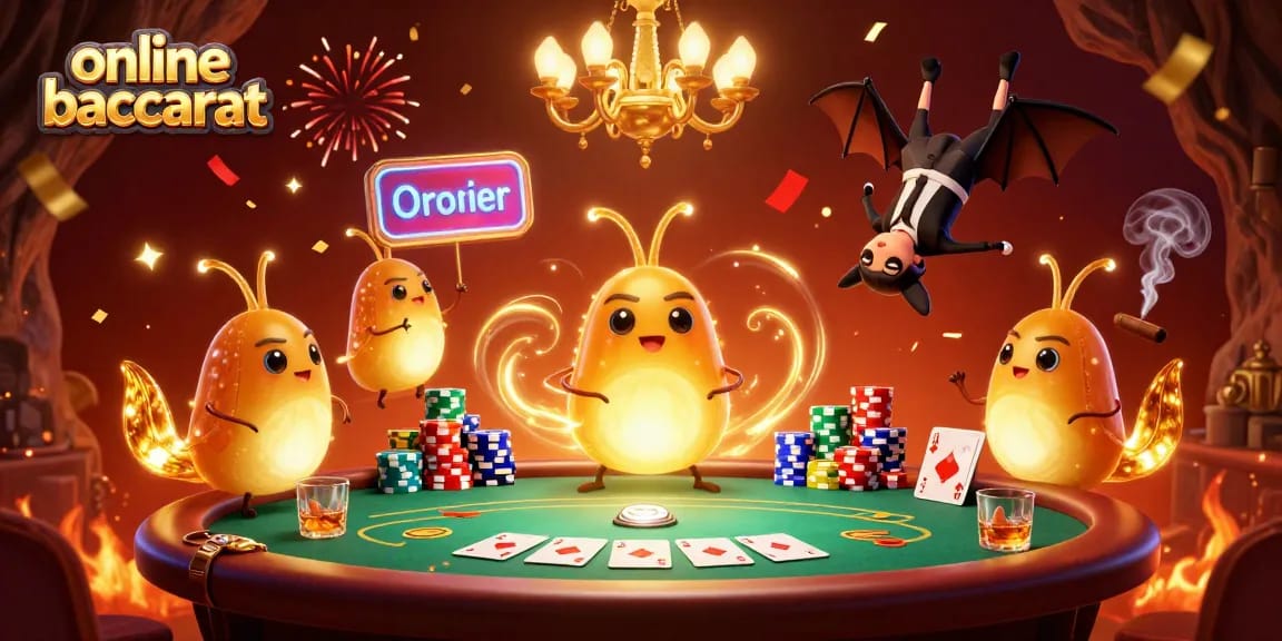 Experience vibrant online baccarat action in a dynamic cave casino setting.