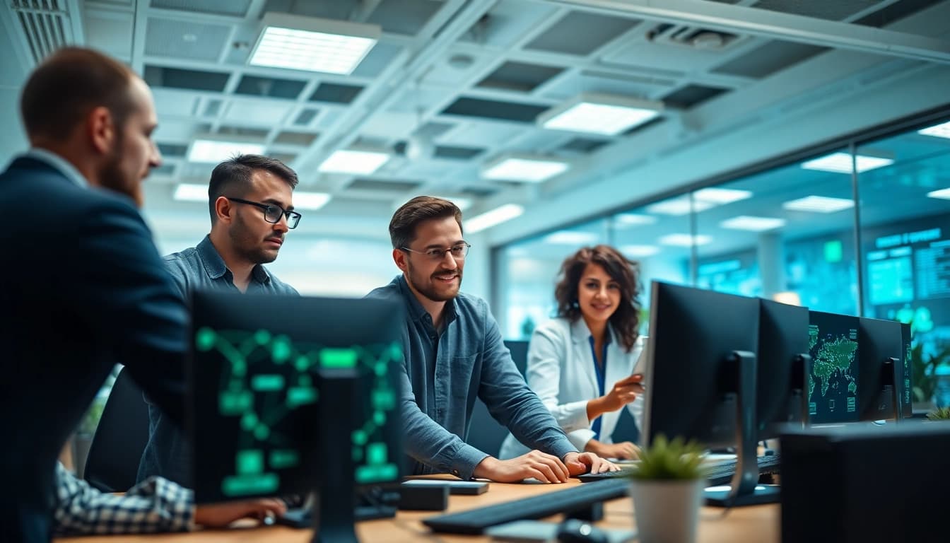 Find reliable msp companies near me in a professional IT office setting.